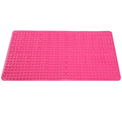 Factory direct supply pink style pvc non slip shower stall bath mat