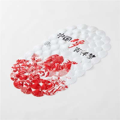 New selling unique design oem service oval pvc chinese style bath mat