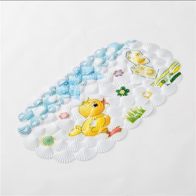 Popular design good quality colorful fancy oval cartoon duck cute kids mat