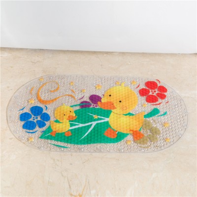 china supplier custom design duck style clear pvc oval best bath mat