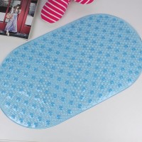 China suppliers clear non slip classical soft pvc oval bath mats